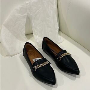 Black Chain Loafers Tilocow leather